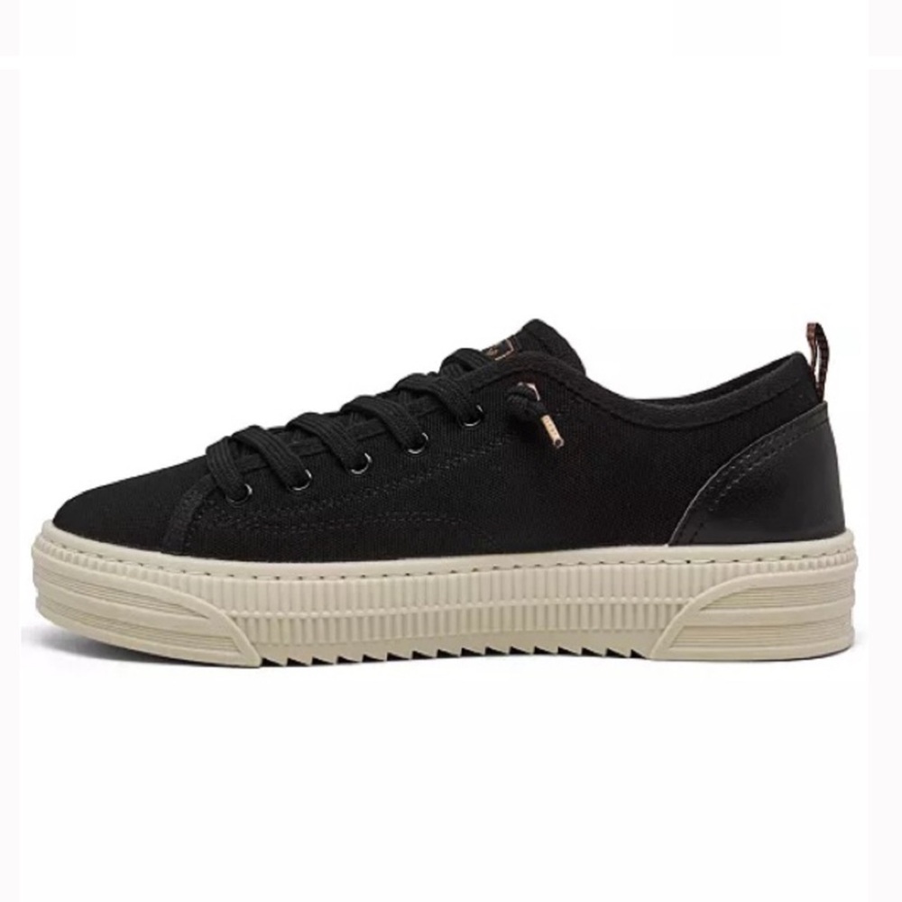 SKECHERS BLACK PLATFORM CASUAL SNEAKER - Picture 3 of 7